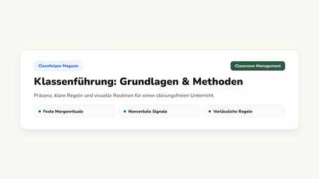 Klassenregeln und Lärmampel nebeneinander auf der digitalen Tafel während einer Erarbeitungsphase, Klasse 6b