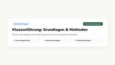 Klassenregeln und Lärmampel nebeneinander auf der digitalen Tafel während einer Erarbeitungsphase, Klasse 6b