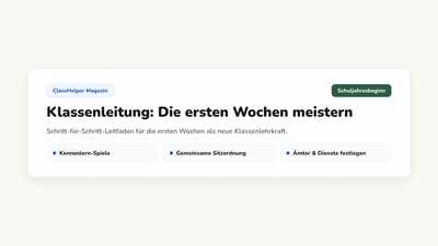 Sitzplan der Klasse mit belegten Plätzen auf der digitalen Tafel, daneben der Tagesplan der ersten Schulwoche, Klasse 5a