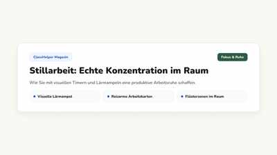 Lärmampel auf Grün neben dem Arbeitsauftrag und der Restzeit auf der digitalen Tafel während einer Stillarbeit, Klasse 3b