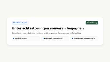 Ampel auf Gelb als stilles Signal neben dem Arbeitsauftrag auf der digitalen Tafel während einer Erarbeitungsphase, Klasse 6a