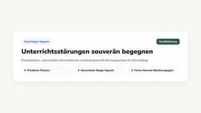 Ampel auf Gelb als stilles Signal neben dem Arbeitsauftrag auf der digitalen Tafel während einer Erarbeitungsphase, Klasse 6a