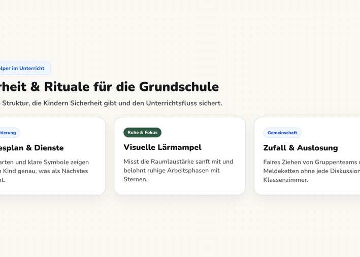 Tagesplan einer Grundschulklasse mit abgehakten Punkten und der laufenden Sanduhr